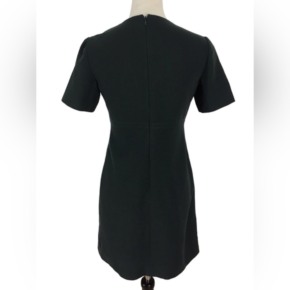 Eliza J Short Sleeve Green Sheath Dress Size 2P Back Zipper - Picture 4 of 6